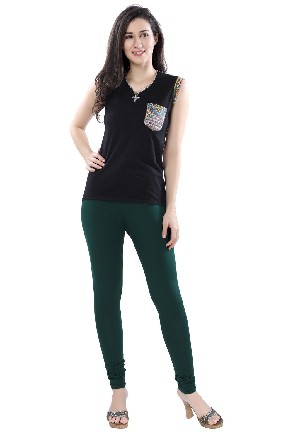 Buy Snug Fit High Rise Active Tights in Forest Green with Side Pockets  Online India, Best Prices, COD - Clovia - AB0048A17