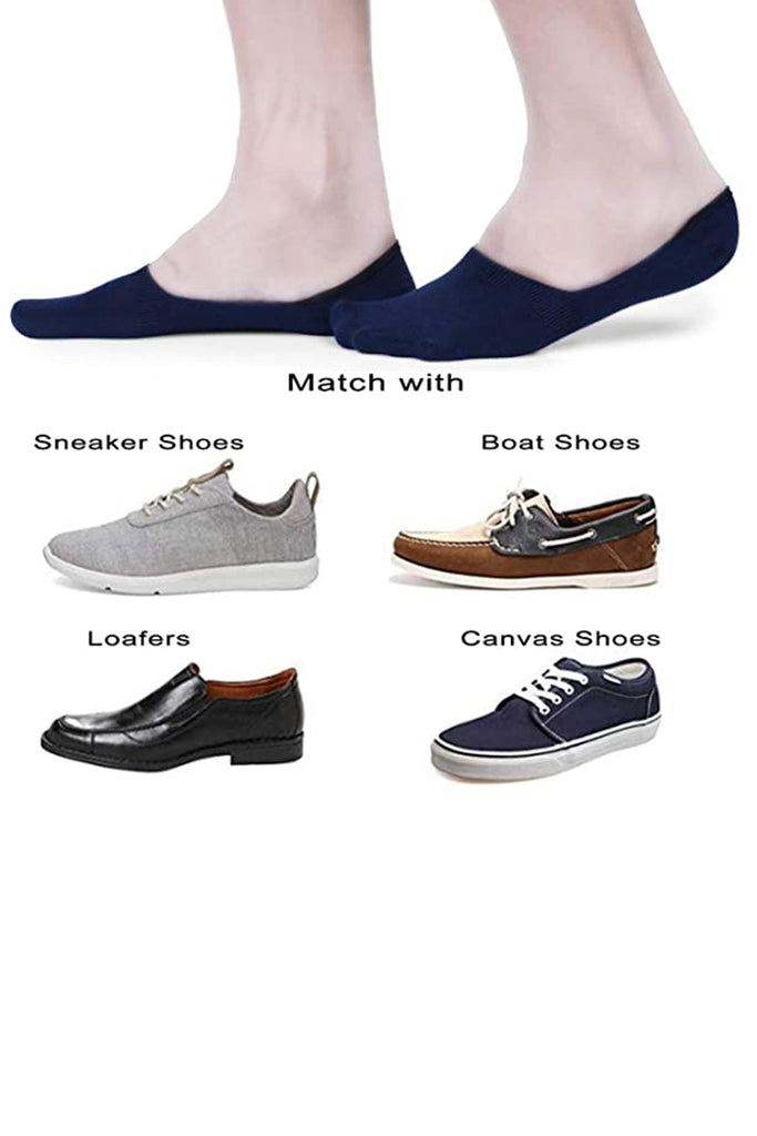 Trasa Men's No-Show Loafer Socks - Pack of 3 - Blue