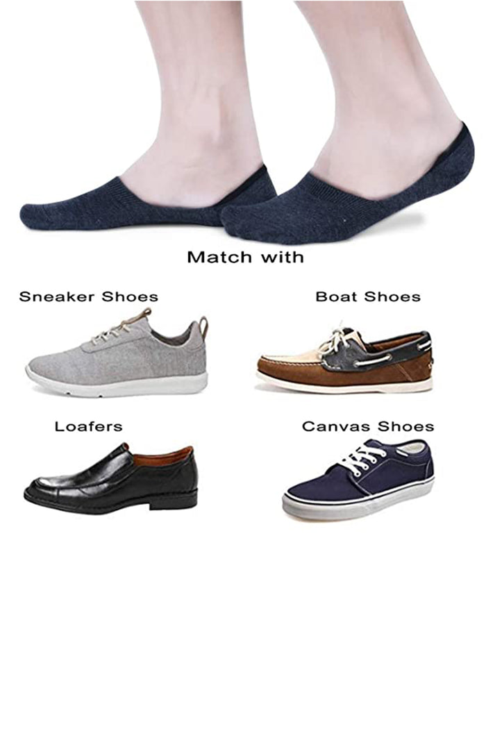 Trasa Men's No-Show Loafer Socks - Pack of 3 - Dark Grey