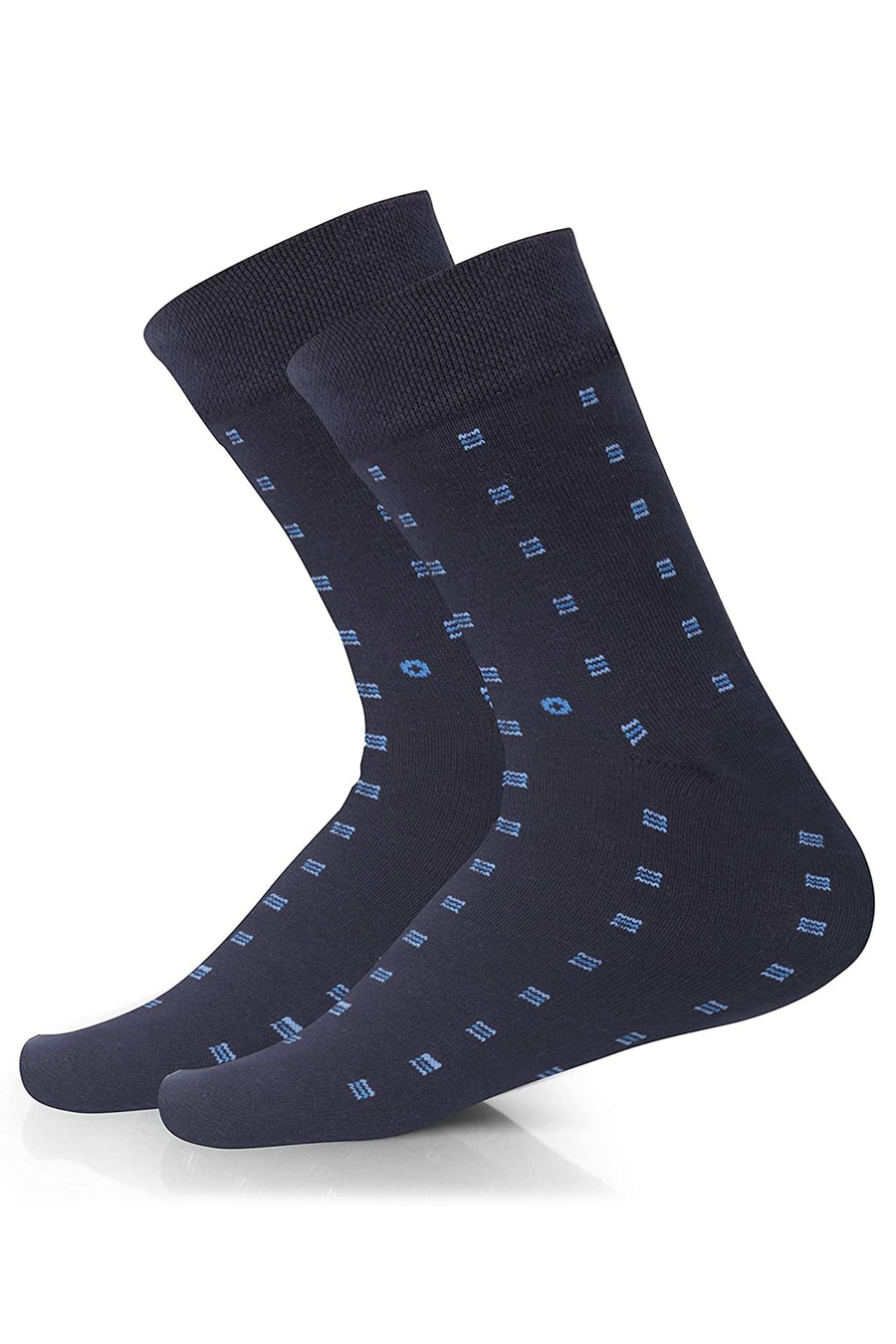 TRASA Men's Cotton Calf Socks, Pack of 3 - (Multicolored), Free Size