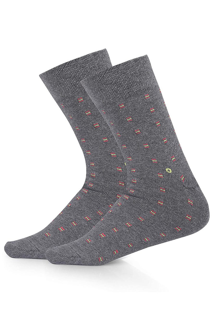 TRASA Men's Cotton Calf Socks, Pack of 3 - (Multicolored), Free Size