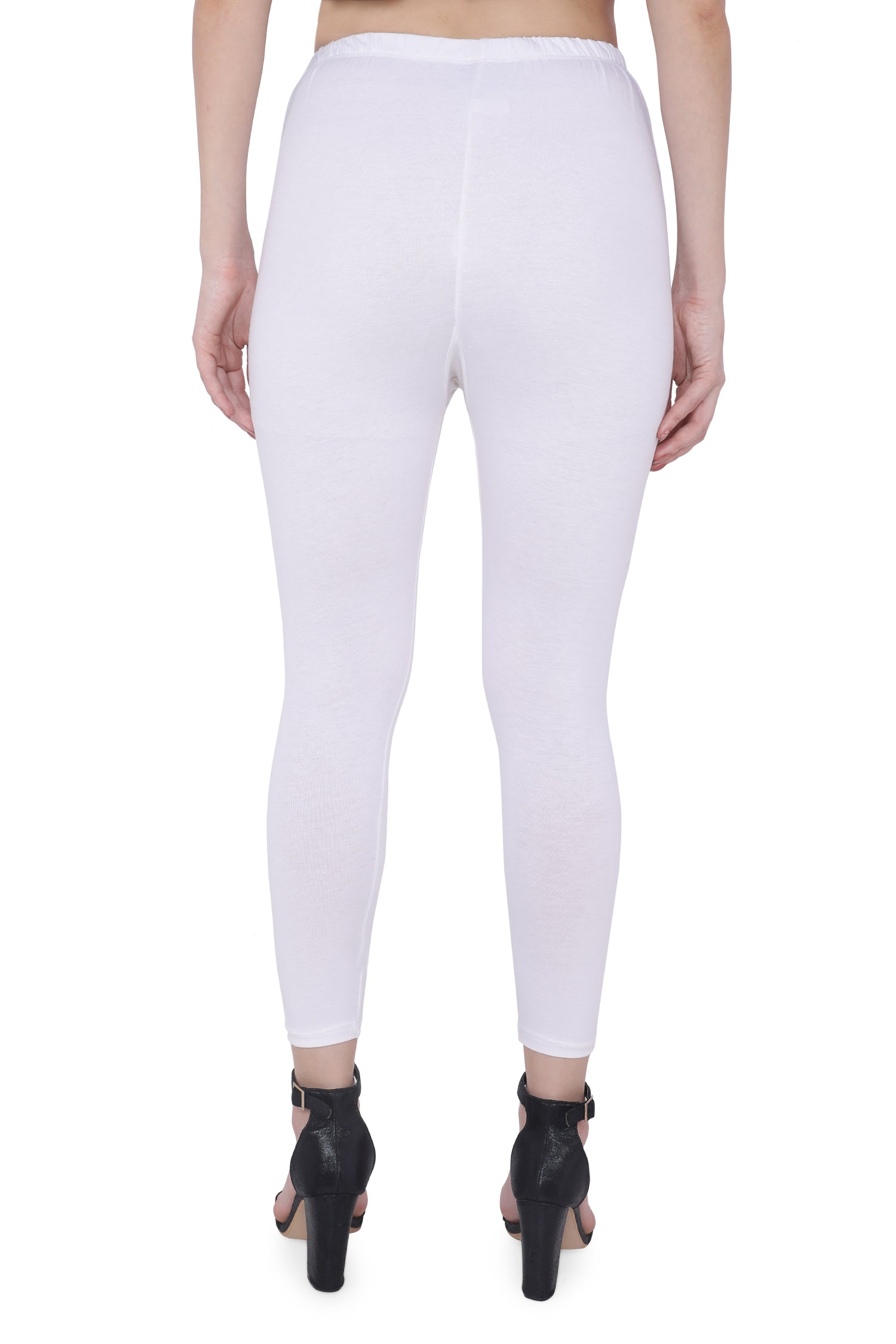 TRASA Women's Cotton 4 Way Stretchable Slim Fit Churidar Leggings -  Off-White