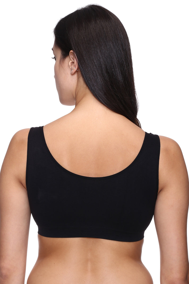 Trasa Broad strip Stretchable Non-Padded and Non-Wired Bra for Women's  and Girls Pack of 3