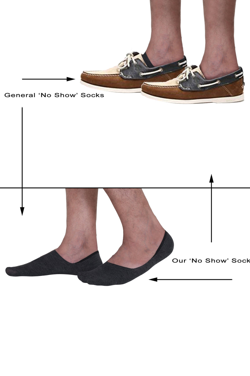 Trasa Men's No-Show Loafer Socks - Pack of 5 - Multicolour
