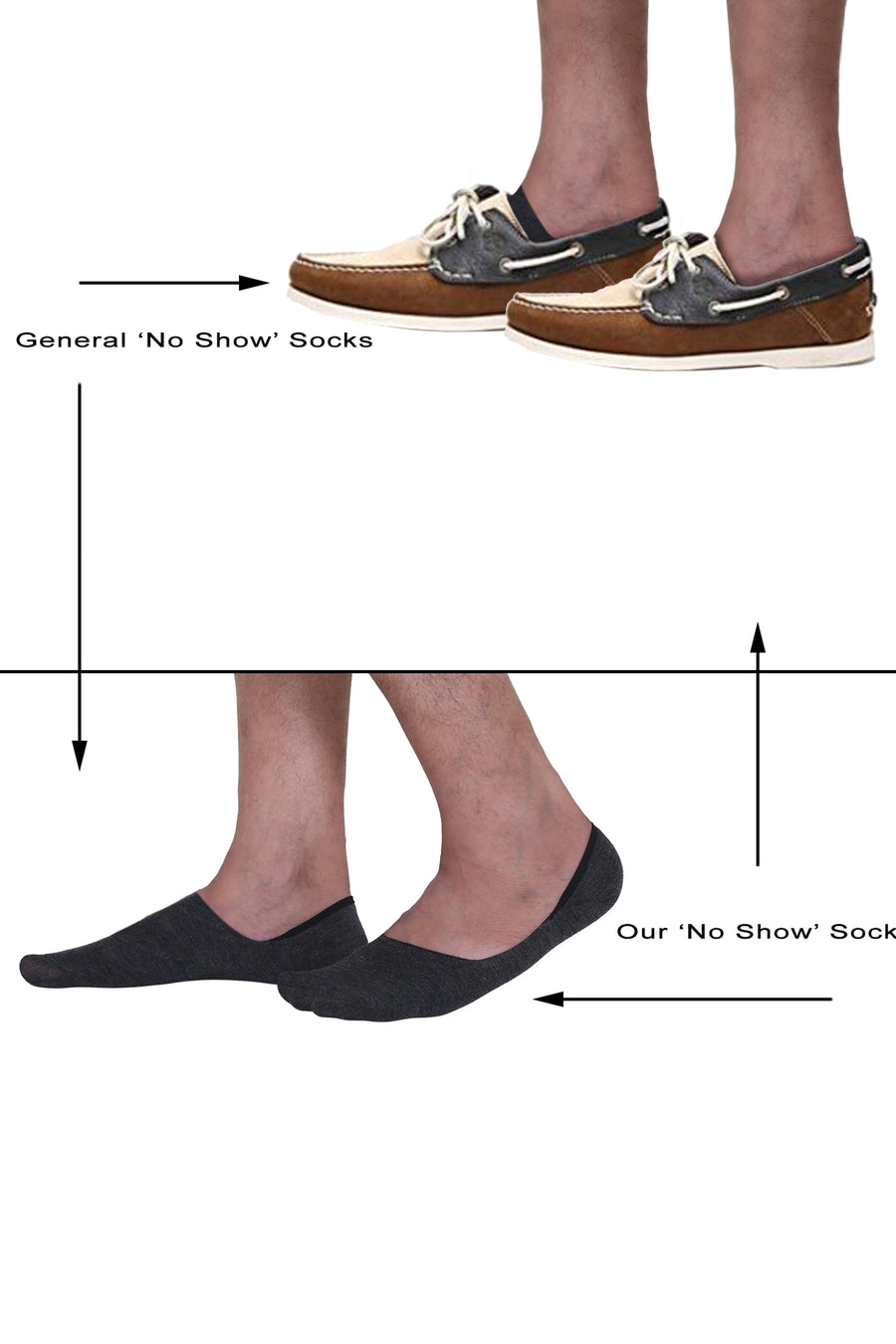 Trasa Men's No-Show Loafer Socks - Pack of 5 - Multicolour