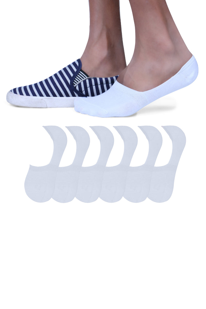Trasa Men's No-Show Loafer Socks - Pack of 3 - White