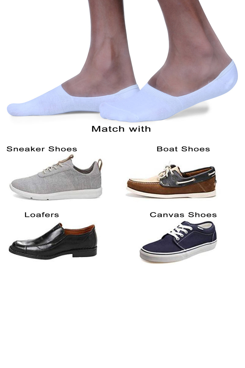 Trasa Men's No-Show Loafer Socks - Pack of 3 - White