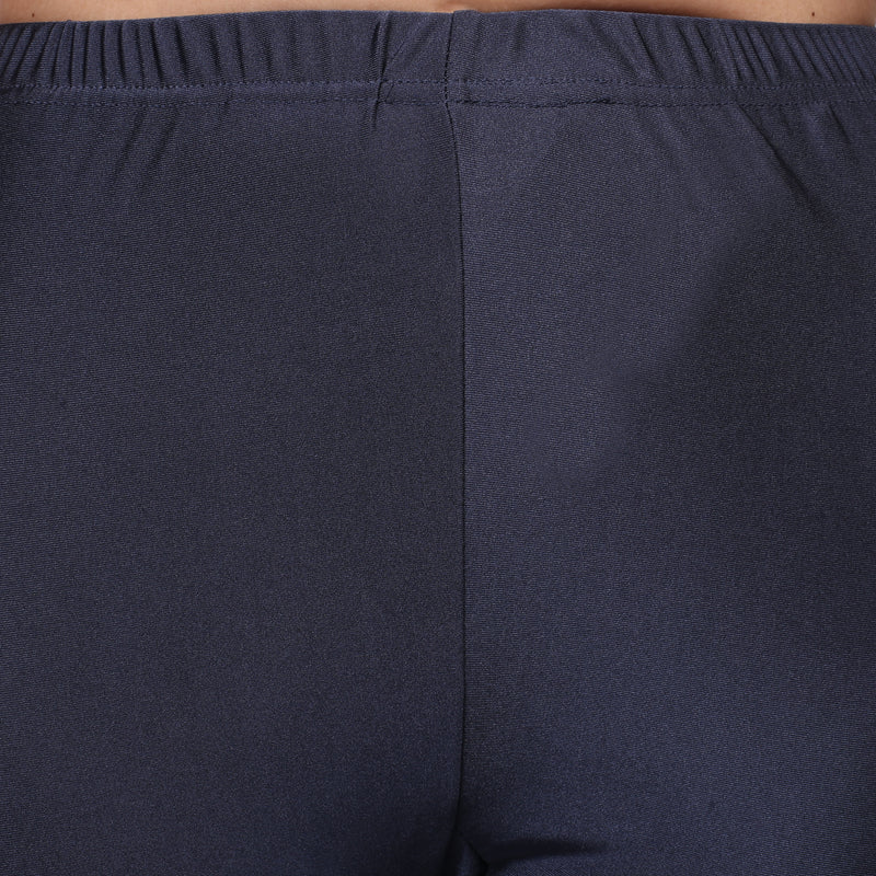 Trasa Shining Lycra Women's and Girls Full Length Churidar Leggings- Grey