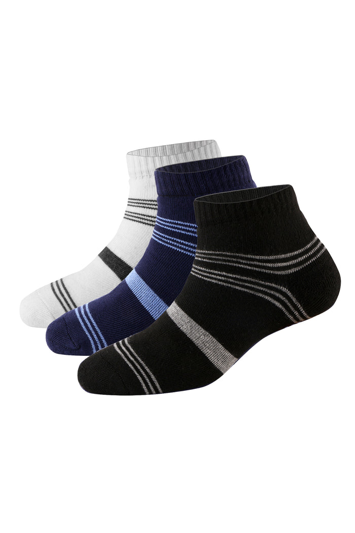 Trasa Men's Full ankle Length Sports Wear Socks - Pack of 3