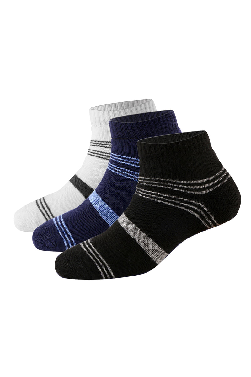 Trasa Men's Full ankle Length Sports Wear Socks - Pack of 3