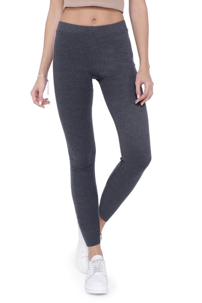 TRASA Women's and Girl's Skinny Fit Yoga Track pant - Grey Strip