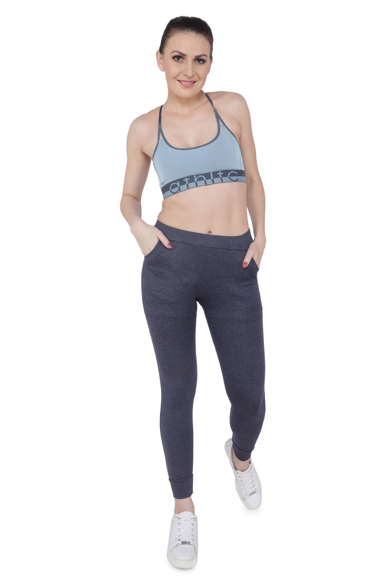 Trasa Casual Trousers track pant for Women's - Grey