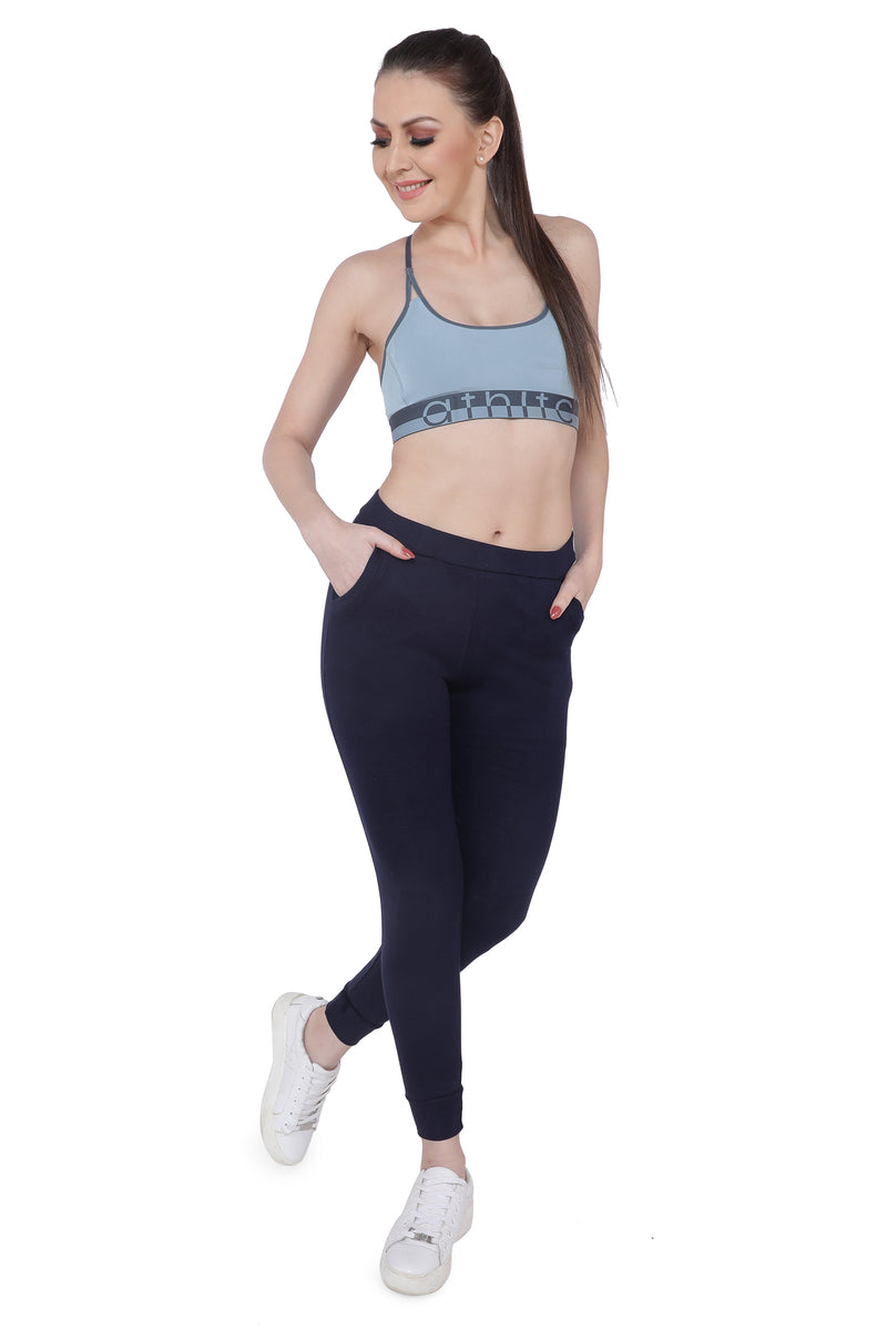 Trasa Casual Trousers track pant for Women's - Navy blue