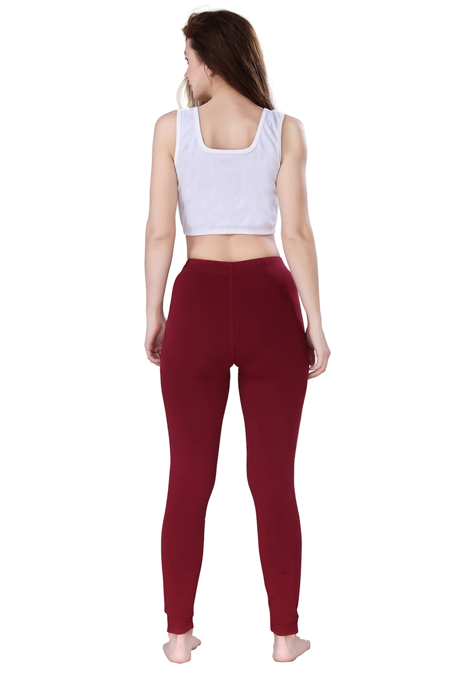 TRASA Kurti Pants for womens and girls super comfy stretchable cotton with one Side pocket - Maroon