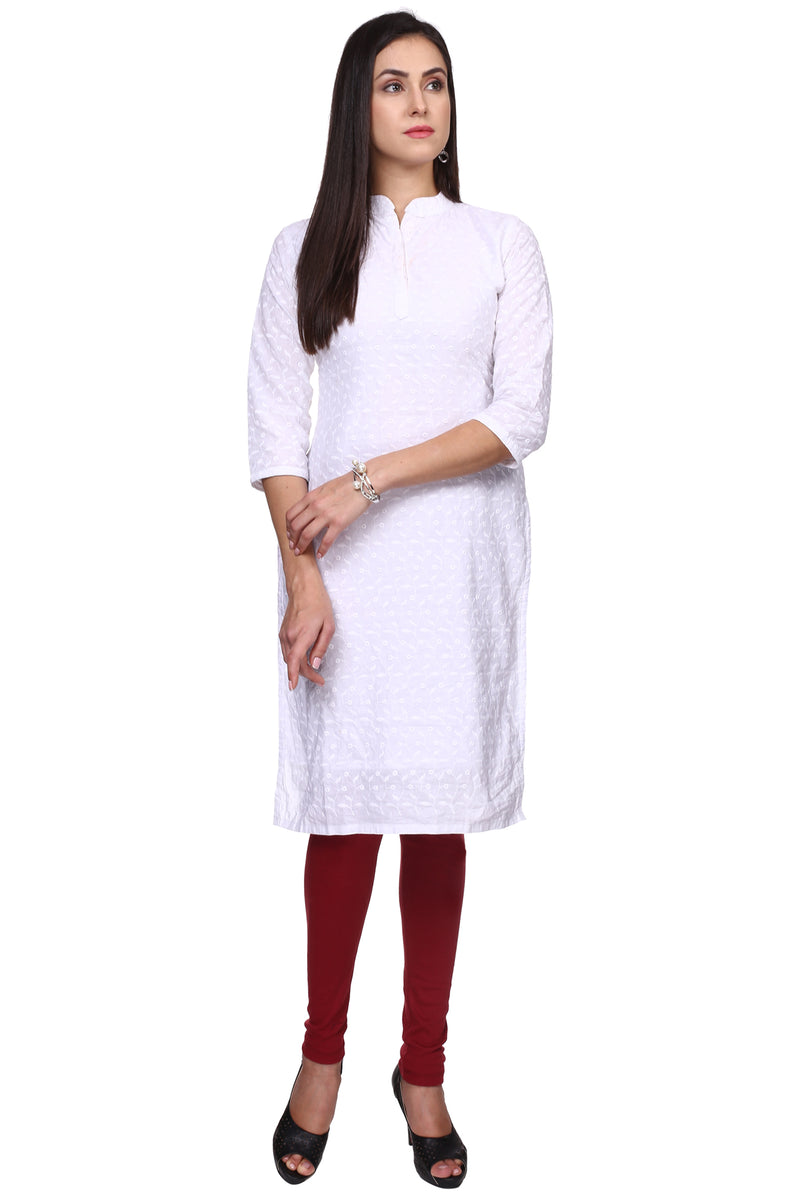 TRASA Women's Cotton Slim Fit Churidar Leggings - Maroon