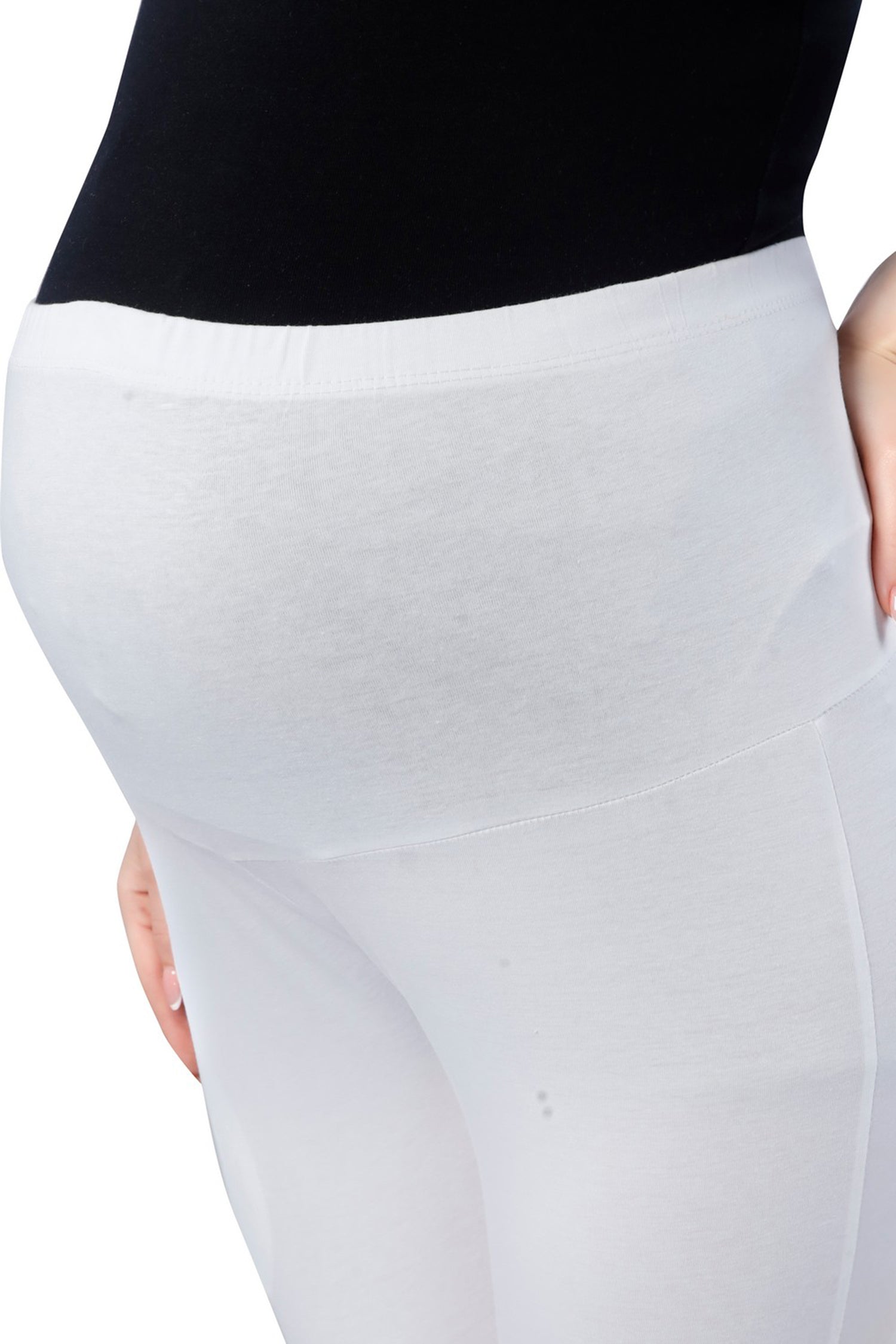 TRASA Women's Cotton 4 Way Stretchable Slim Fit Churidar Leggings - White
