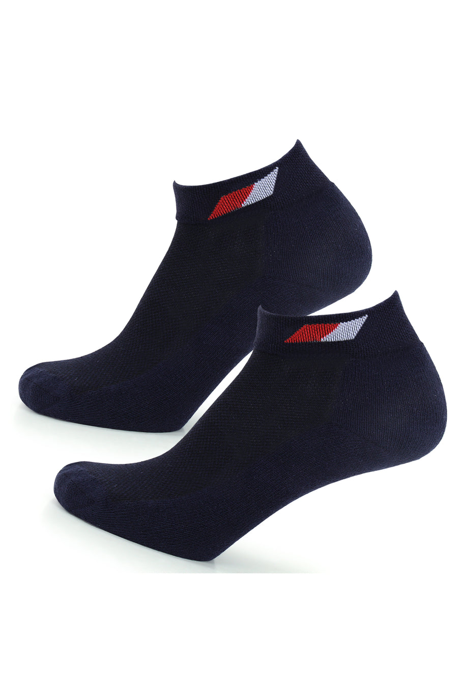 TRASA Men's Premium Cotton Solid Mesh Ankle Socks - Pack of 3