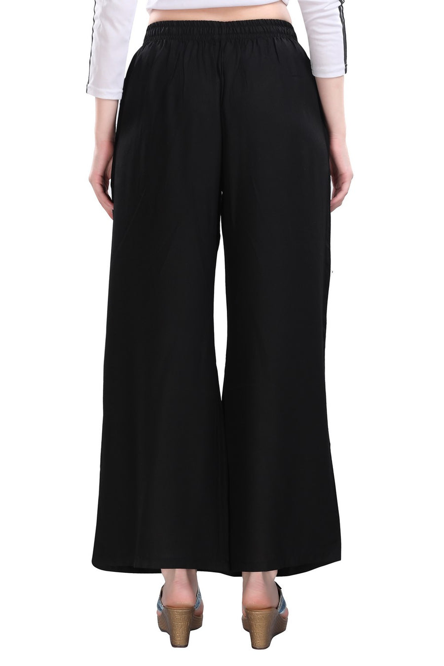 TRASA Ultra Soft Palazzo For Women's and Girls - Black