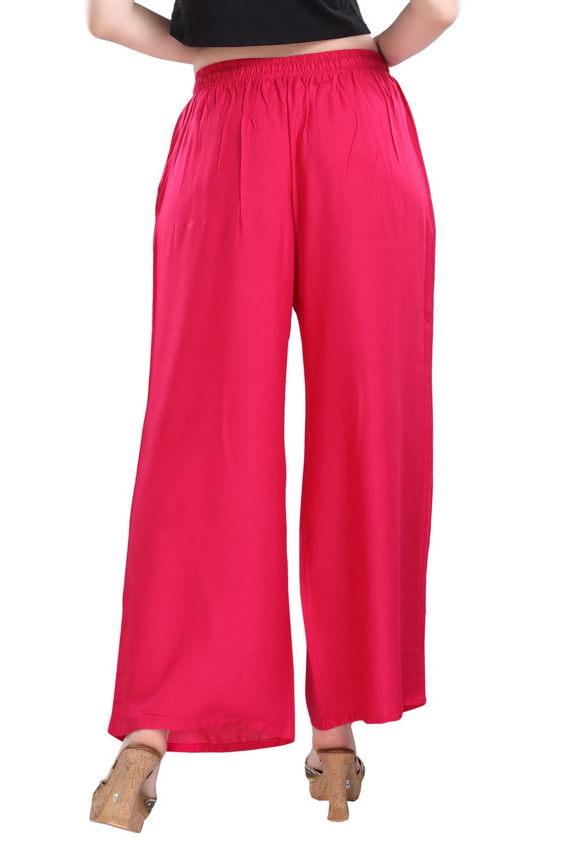 TRASA Ultra Soft Palazzo For Women's and Girls - Pink