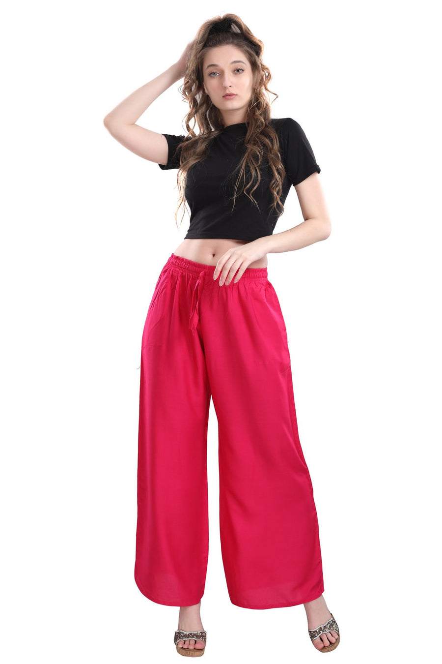 TRASA Ultra Soft Palazzo For Women's and Girls - Pink