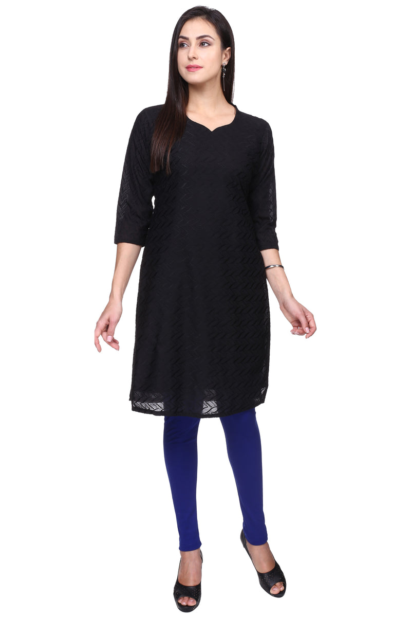 TRASA Women's Cotton Churidar Leggings Royal Blue