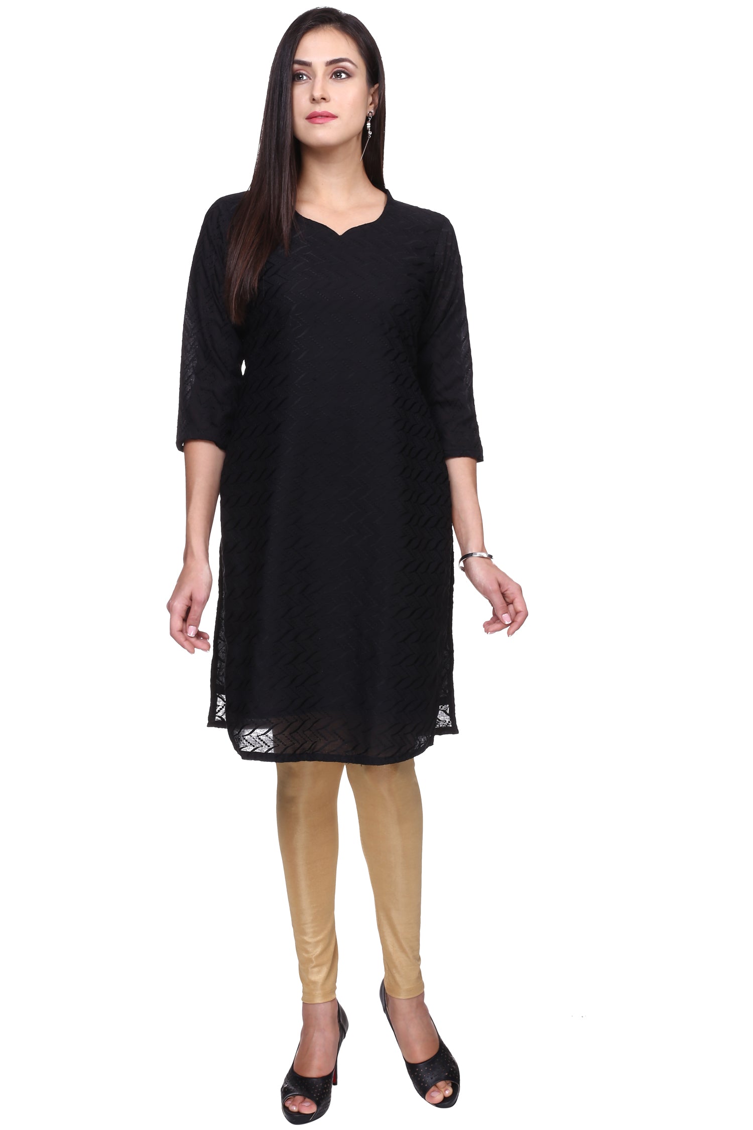 Buy Aarika Kids Black & Grey Plaid Pattern Kurti & Leggings for Girls  Clothing Online @ Tata CLiQ