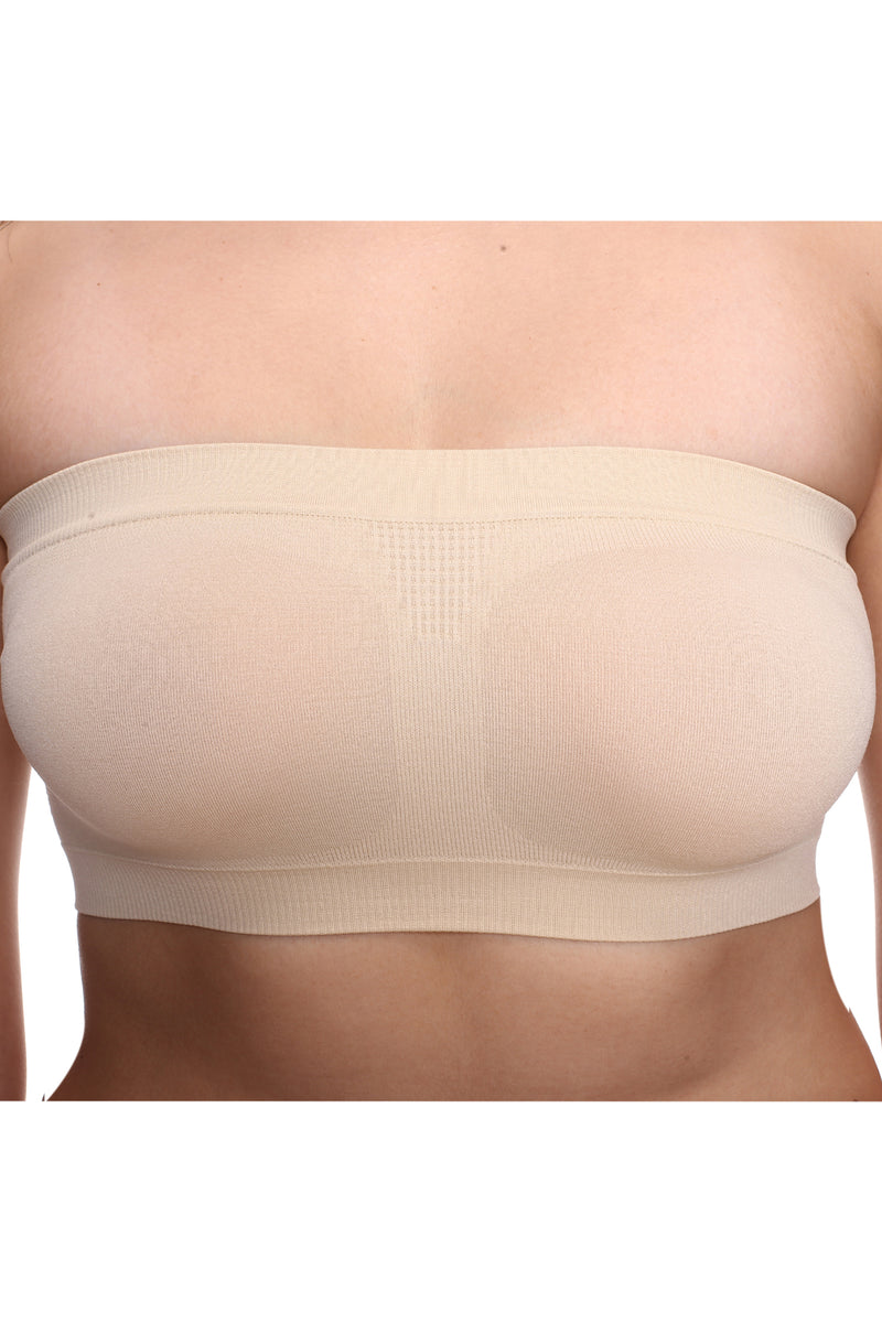 Trasa Strapless Tube Bra for Women's and Girls - Beige