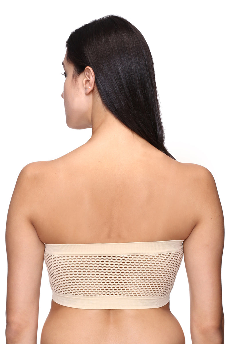 Trasa Strapless Tube Bra for Women's and Girls - Beige