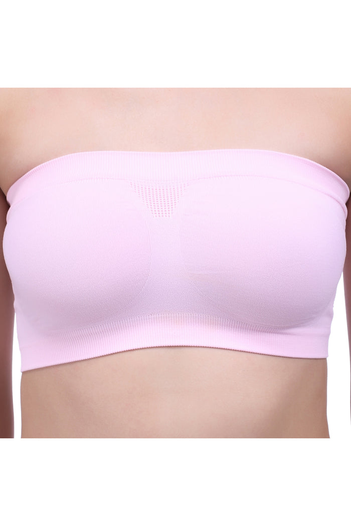 Trasa Strapless Tube Bra for Women's and Girls - Pink