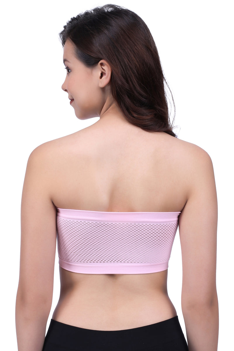 Trasa Strapless Tube Bra for Women's and Girls - Pink