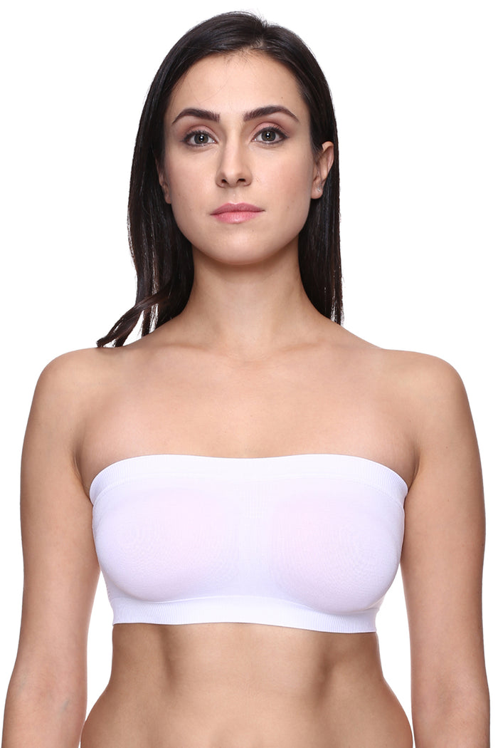 Trasa Strapless Tube Bra for Women's and Girls - White