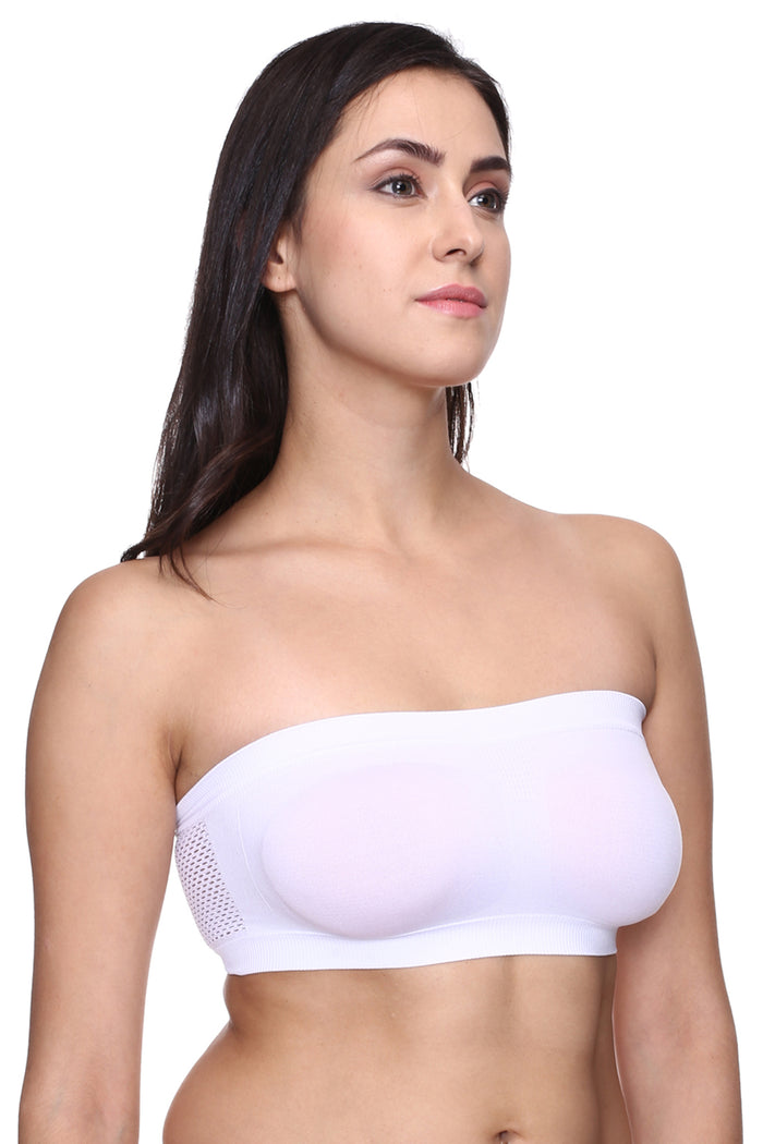 Trasa Strapless Tube Bra for Women's and Girls - White