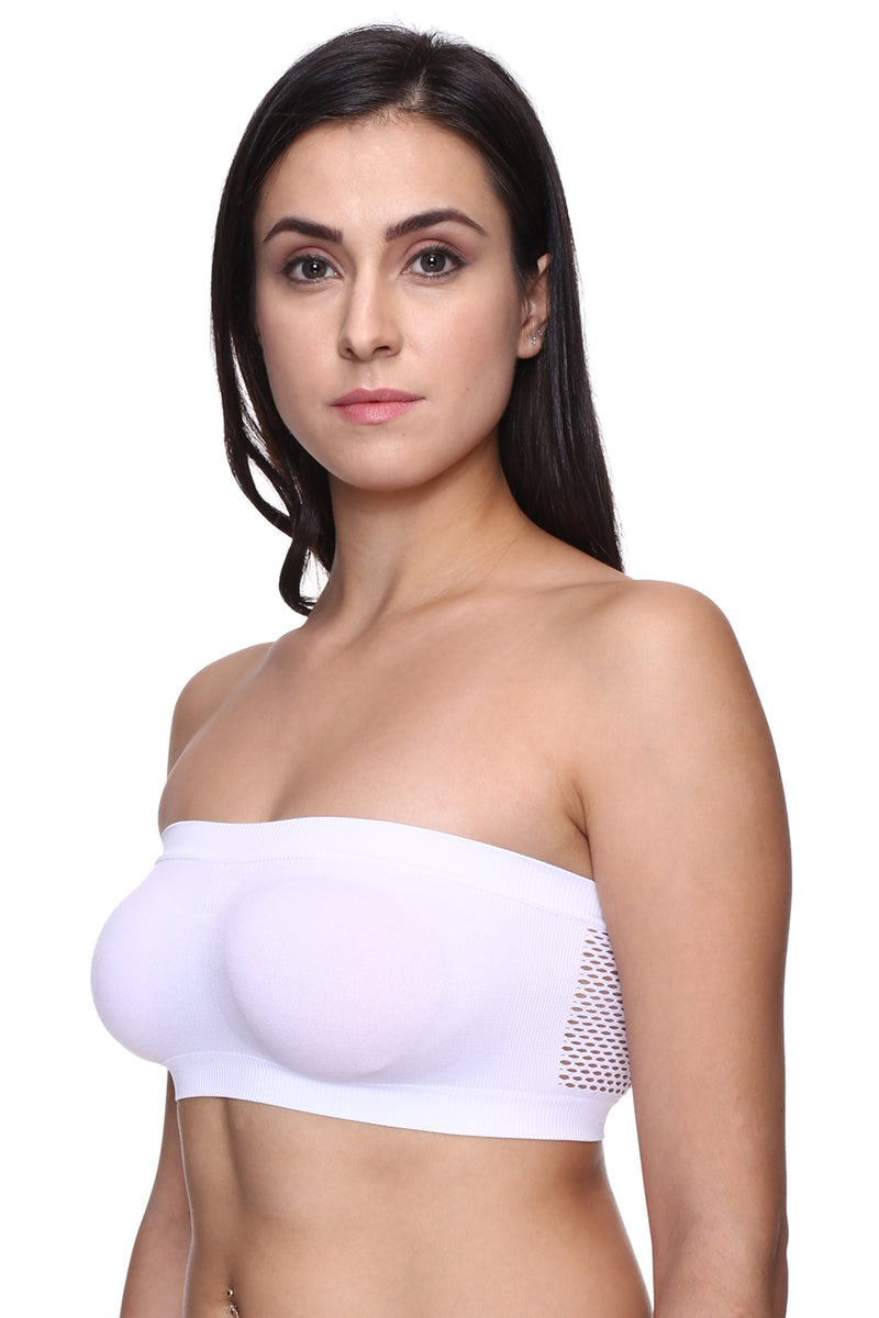 Trasa Strapless Tube Bra for Women's and Girls - White