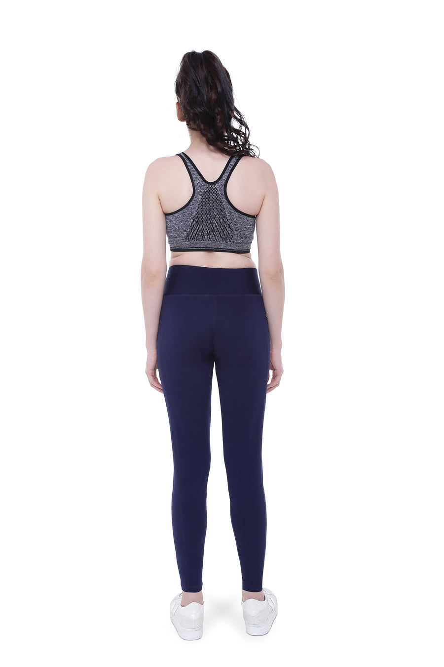 TRASA Active Yoga Pants for Women's Gym High Waist with 3 Pockets-  Navy Blue