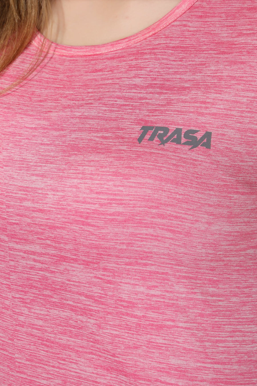 TRASA Women's Gym Sports Western Wear T-Shirt - Pink